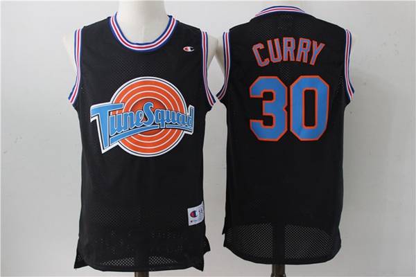 Movie Space Jam CURRY #30 Black Basketball Jersey (Stitched)